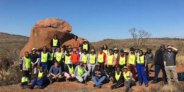 Wits students working in the field